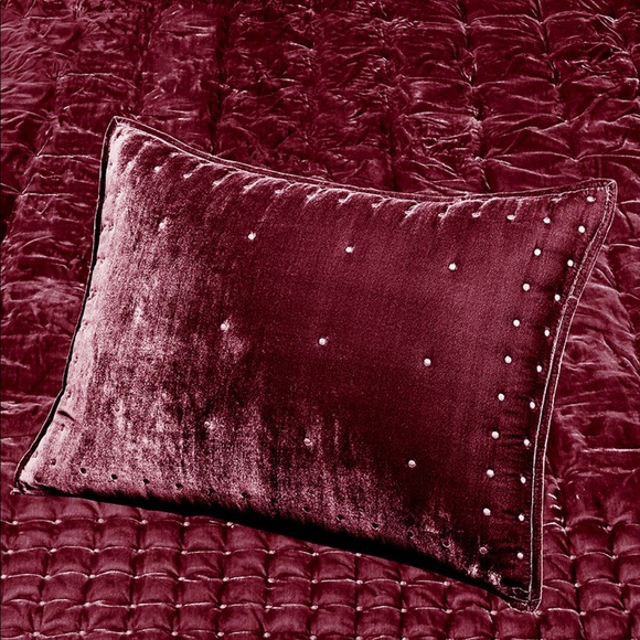 Martha Stewart Tufted Velvet Standard Pillow Sham - Picture 2 of 6